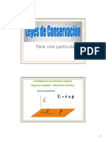 Leyes de Conservacion para Una Particula