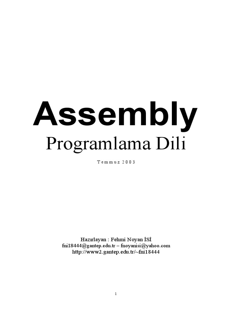 Assembly PDF | PDF