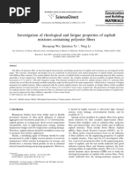 Investigation of Rheological and Fatigue Properties of Asphalt Mixtures Containing Polyester Fibers 2008 Construction and Building Materials