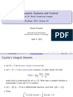 6.241 Dynamic Systems and Control: Lecture 16: Bode's Sensitivity Integral Readings: DDV, Chapter 18