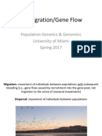 07-Migration/Gene Flow: Population Genetics & Genomics University of Miami Spring 2017