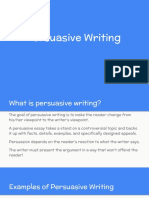 Persuasive Writing - Hickle