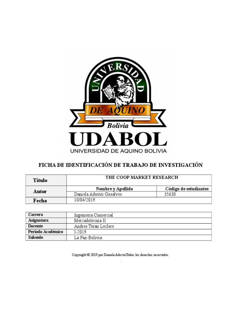 The Coop Market Research PDF Consumo (economía) Marketing