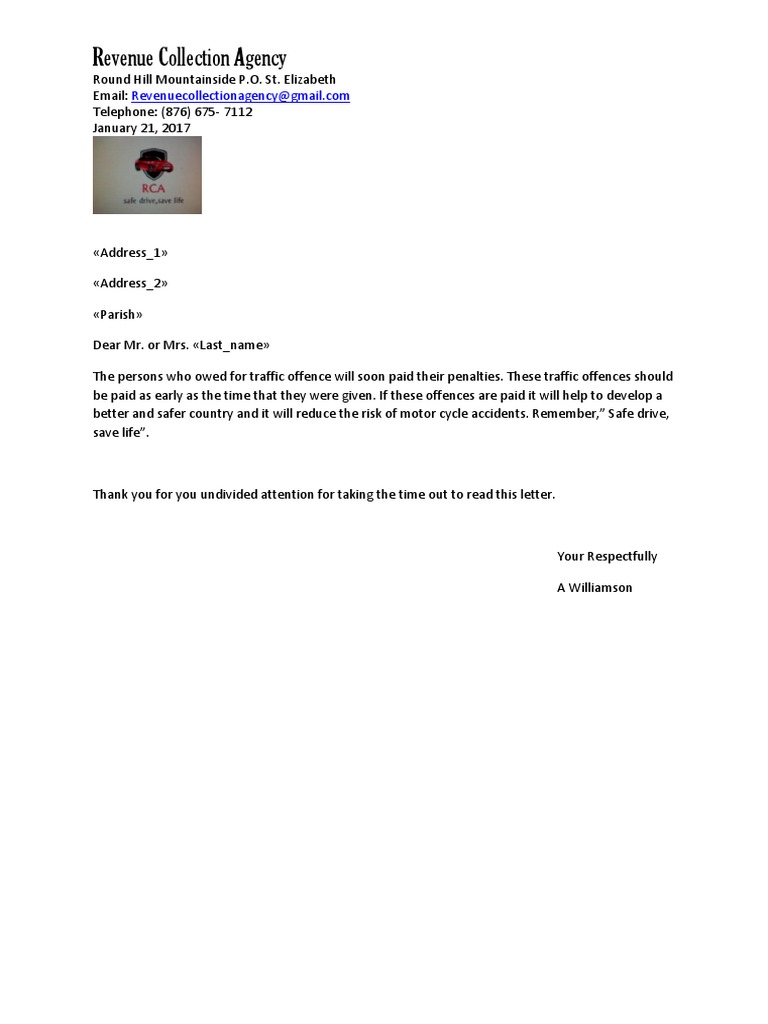 Traffic Offense Penalty Notification | PDF | Financial Services ...