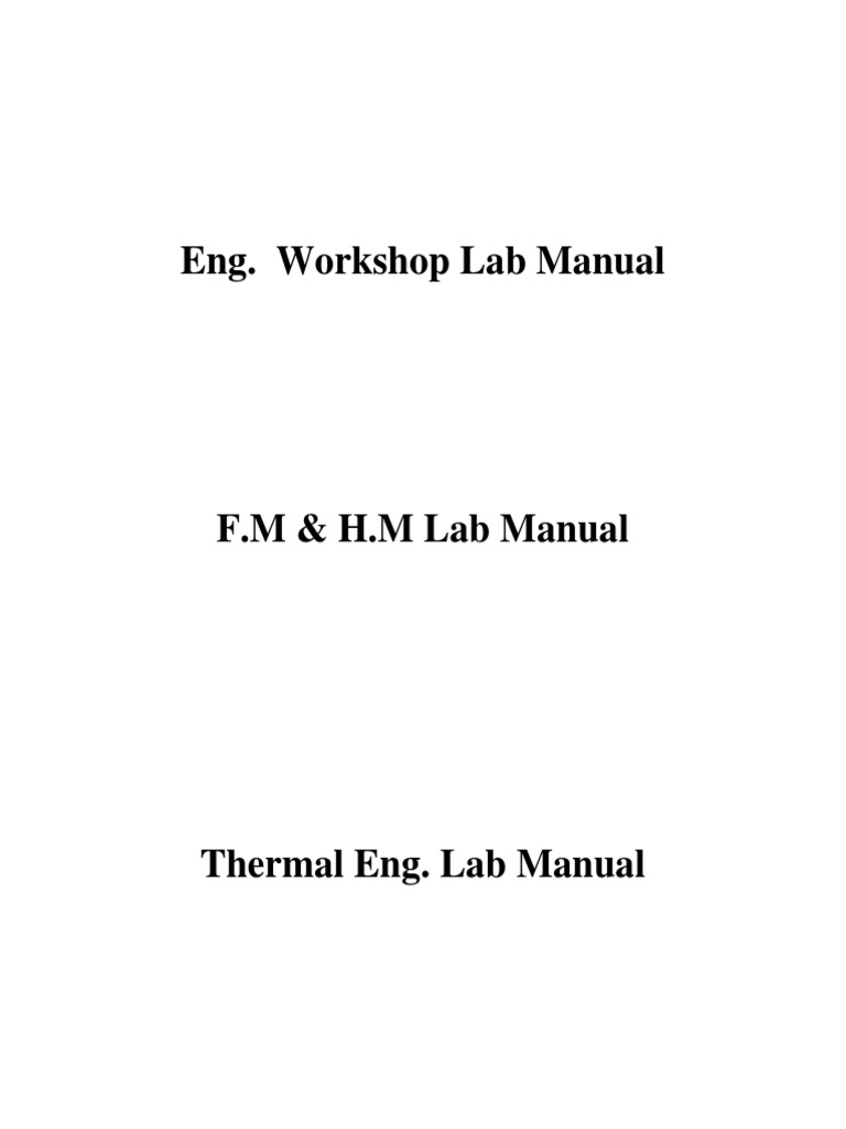 Eng. Lab Manual PDF Engineering
