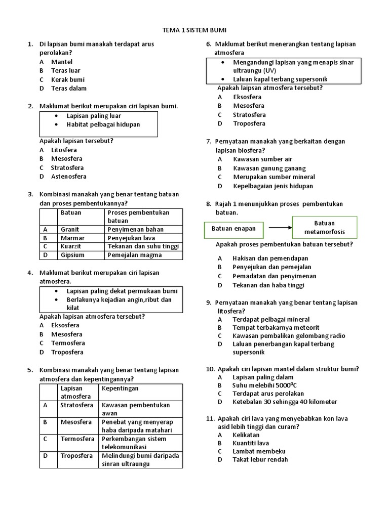 Tema 1 Sistem Bumi Pdf