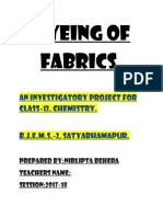 Dyeing of Fabrics.: An Investigatory Project For Class-12, Chemistry