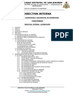 Directiva Interna para Supervision de Obras MDSJ 2019