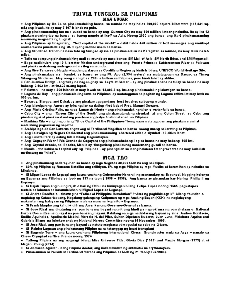 TRIVIA TUNGKOL SA PILIPINAS.docx