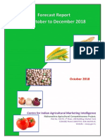 Agricultural commodity price forecasts for Oct-Dec 2018 and Jan-Mar 2019