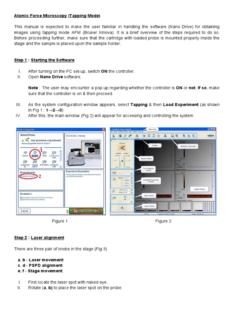 Tapping Mode AFM Setup Guide | PDF | Atomic Force Microscopy | Resonance