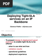 Deploying Tight-SLA Services On An IP Backbone: Clarence Filsfils