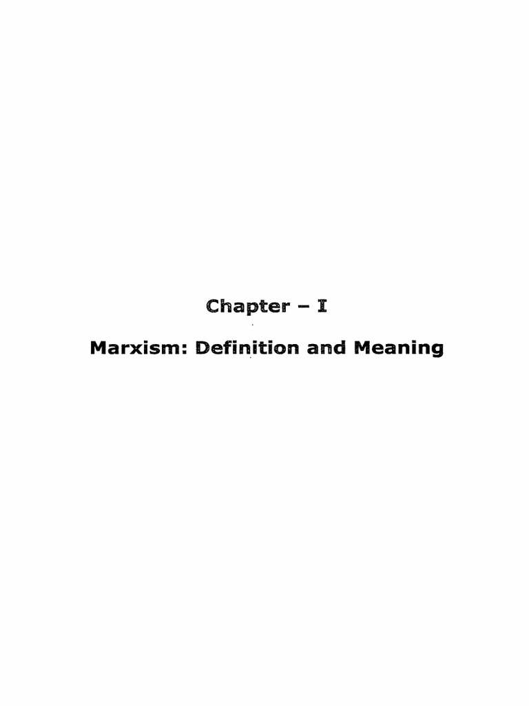 08 - Chapter 1 PDF | PDF | Marxism | Karl Marx