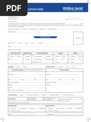 Get Hdfc Bank Home Loan Application Form Download With Images