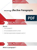 Writing Effective Paragraphs