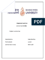 Asignment Work On Service Law in India