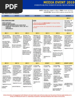 CMN 305 Media Event Social Media Schedule (2019)