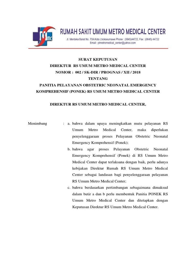 Ketua Tim PONEK: dr. Liza Marosa | PDF