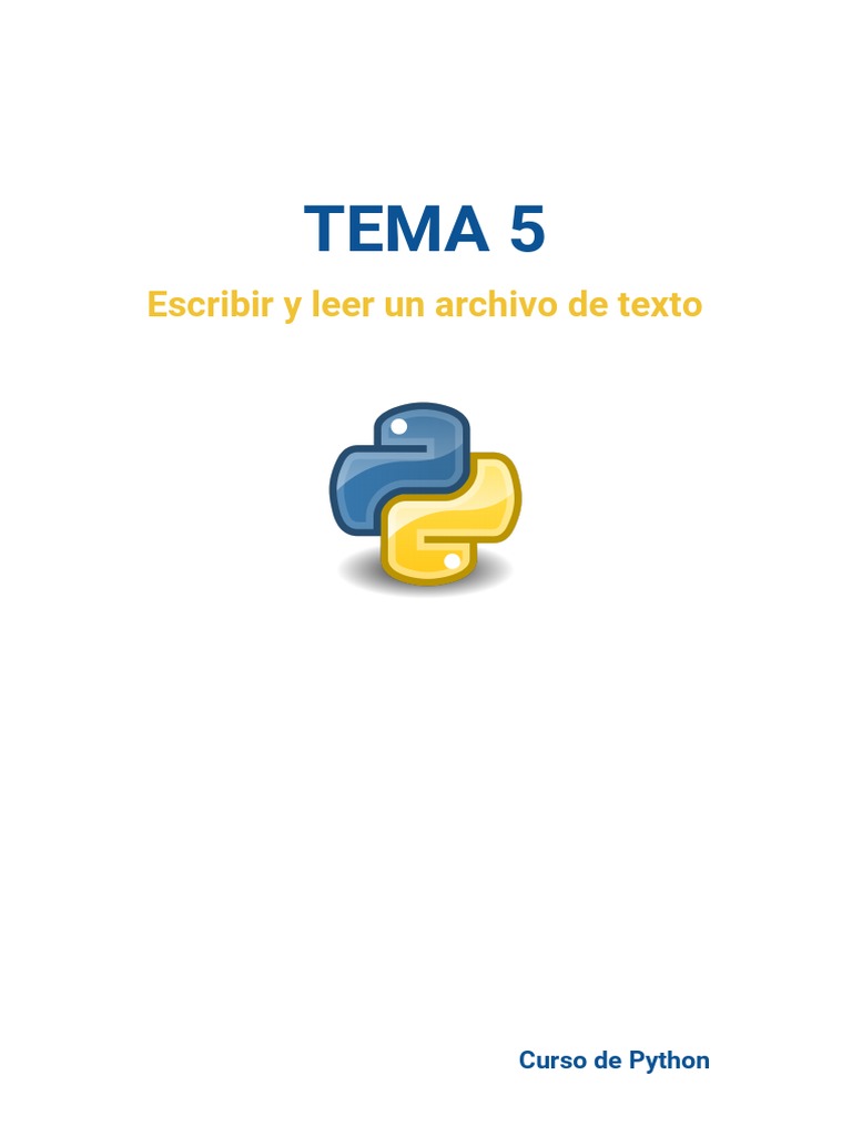 Tema 5 | PDF | Python (lenguaje de programación) | Archivo de computadora