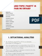 Case Based Topic: Parity - Is It Fair or Unfair?