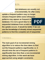 Incremental Mining