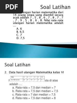 Soal Latihan Statistika