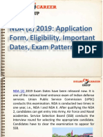 NDA (2) 2019: Application Form, Eligibility, Important Dates, Exam Pattern