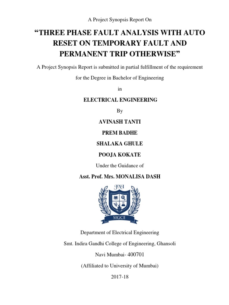Three Phase Fault Analysis Report | PDF | Electric Power System ...