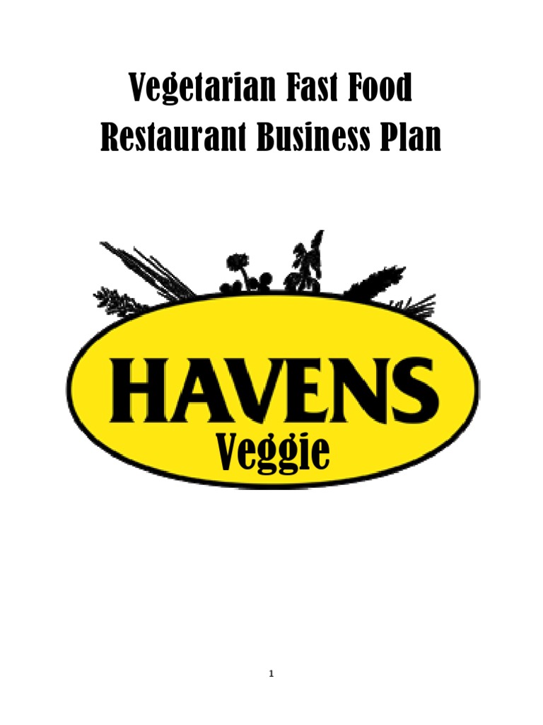 Vegetarian Fast Food Restaurant Business Plan PDF Marketing