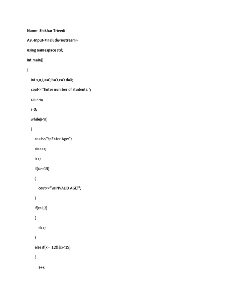 Student Age Group Categorizer | PDF