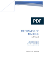 Mechanics of Machine (Lab Report)