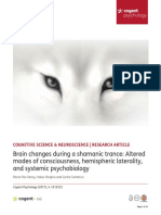 Brain Changes During A Shamanic Trance Altered Modes of Consciousness, Hemispheric Laterality, and Systemic Psychobiology