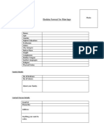 General Biodata Format With Photo