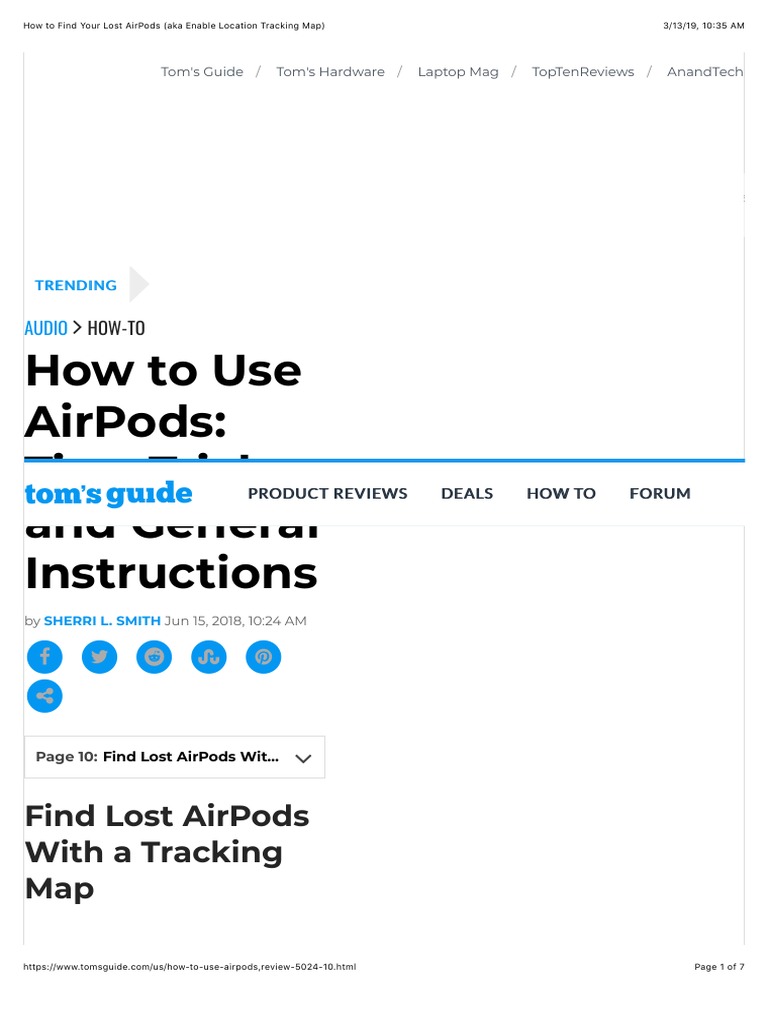 How To Find Your Lost AirPods (Aka Enable Location Tracking Map) PDF