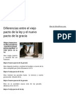 Diferencias Entre El Viejo Pacto de La Ley y El Nuevo Pacto de La Gracia - Es Por Gracia