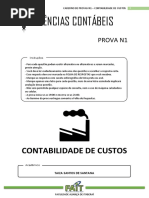 Questões Contabilidade de Custos