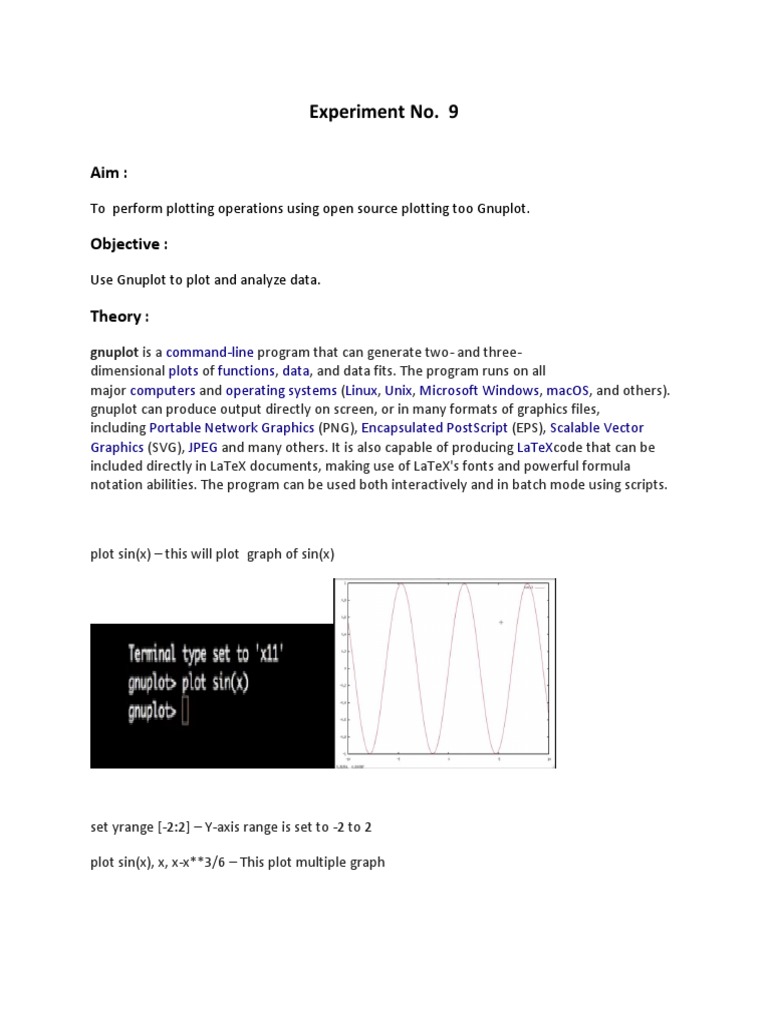 Gnuplot Data Plotting Tutorial | PDF