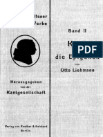 OTTO LIEBMANN Kant Und Die Epigonen Band II PDF