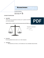 Ecuaciones de Primera Grado Ejericios