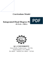 Integrated Dual Degree Programme: Curriculum Model