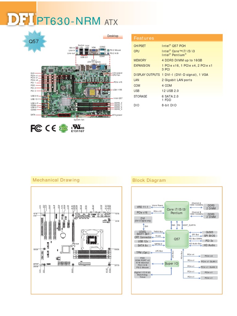 DFI PT630 NRM ATX Datasheet PDF | PDF | Physical Layer Protocols ...