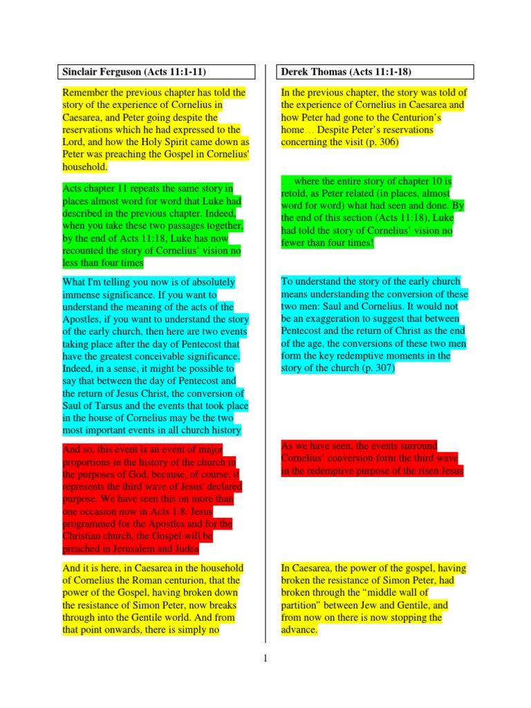Derek Thomas Plagiarism Of Sinclair Ferguson On Acts 11 1 18 Acts Of The Apostles Jesus