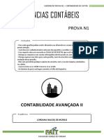 Questões de Contabilidade Avançada