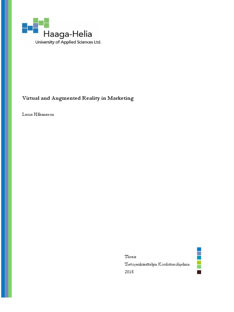Virtual and Augmented Reality in Marketing 2018 | PDF | Virtual Reality ...