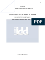 Análise de deslocamentos e efeitos de segunda ordem em pórtico metálico com e sem contraventamento