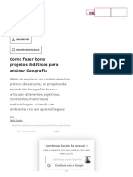 Palavra de Especialista - Bons Projetos Didáticos para Ensinar Geografia