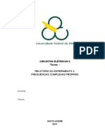 Relatório 2 - Circuitos Elétricos II - UFABC