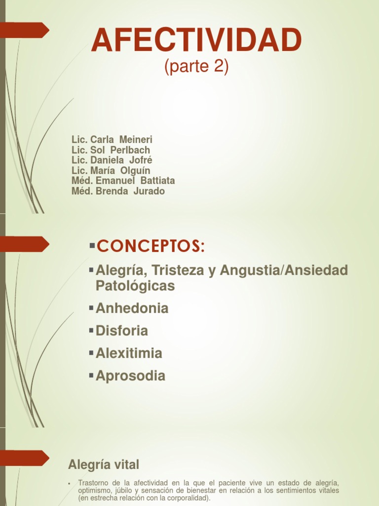 Exploración de la Afectividad Clínica | PDF | Ansiedad | Las emociones