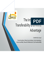 The International Transferability of A Firm's Advantage
