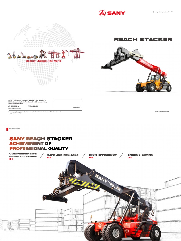 Spesifikasi Sany Reach Stacker 50 PDF | PDF | Home & Garden